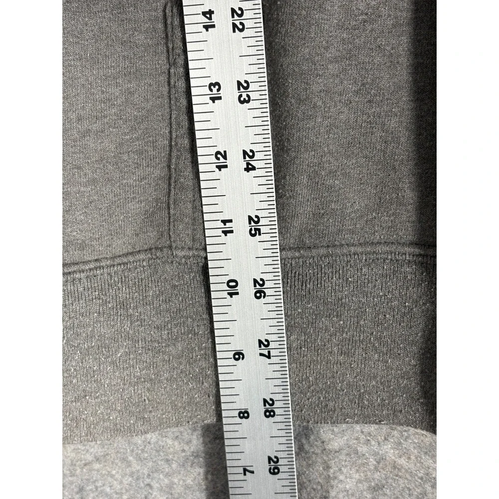 The North Face‎ Gray Hoodie Orange Logo Pullover Mens Sweatshirt